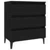 vidaXL Credenza Nera 60x35x69 cm in Legno Multistrato