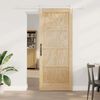 vidaXL Porta scorrevole ORKDAL Marrone 86 x 211 cm Pino massello
