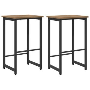 vidaXL Sgabello da bar 2 pz Rovere Artigianale 40 x 32 x 74 cm