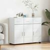 vidaXL Credenza con porta Bianco 88,5 x 30,5 x 73 cm Legno multistrato