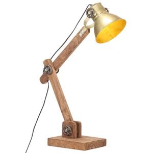 vidaXL Lampada da Scrivania Industriale Ottone Rotonda 58x18x90 cm E27