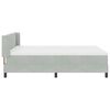 vidaXL Letto a molle Grigio chiaro 190 x 140 cm Poliestere