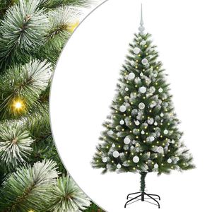 vidaXL Albero di Natale artificiale a cerniera con neve fioccata
