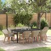 vidaXL Set da Pranzo per Giardino 9 pcs Grigio chiaro polyrattan