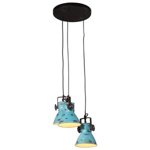 vidaXL Lampada Pensile 25 W Blu Anticato 30x30x100 cm E27