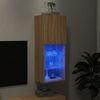 vidaXL Mobile TV con Luci LED Rovere Sonoma 40,5x30x102 cm