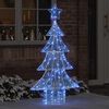 vidaXL Albero di Natale con 160 LED Blu 150 cm Acrilico