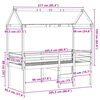 vidaXL Letto a Soppalco con Tetto 90x200 cm in Legno di Pino