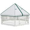 vidaXL Panchetto per Cani a 6 Pannelli 177,5 x 154,5 x 112 cm Plastica