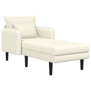 vidaXL Chaise longue oversize Crema Tessuto in velluto a coste