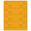 vidaXL Credenza Giallo Senape 67x39x83 cm in Acciaio