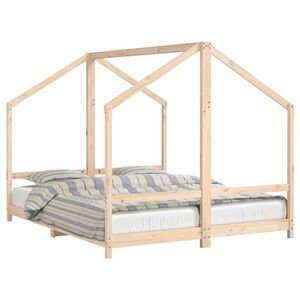 vidaXL Giroletto per Bambini 2x(80x200) cm in Legno Massello di Pino