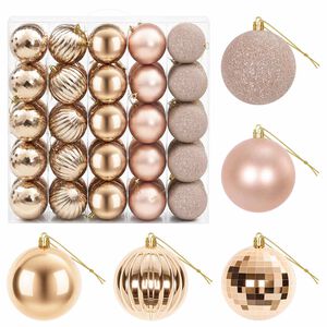 vidaXL Set di Palline di Natale 50 pz Oro rosa Diam. 8 cm Polistirolo