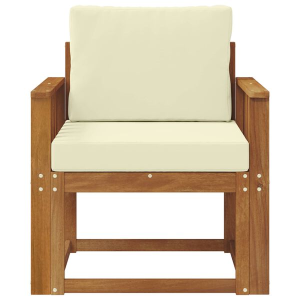 vidaXL Divano da esterno Legno di Acacia Massello e Poliestere