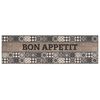 vidaXL Tappeto da Cucina Grigio buon appetito 150 x 45 cm
