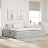 vidaXL Letto con contenitore e materasso Grigio chiaro 200 x 200 cm
