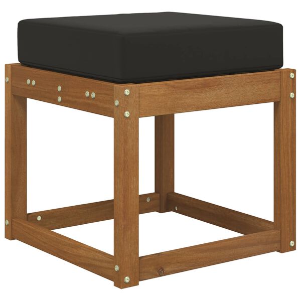 vidaXL Cuscino da Sedia Esterno Nero 40 x 40 x 8 cm 100% Poliestere