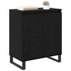 vidaXL Credenza Rovere Nero 60 x 35 x 70 cm Legno multistrato