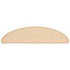 vidaXL Tappetini per scale 15 pz 56x17x3 cm Crema Semicircolari