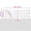vidaXL Recinzione con pali. Grigio 0.6 x 50 m Acciaio