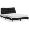 vidaXL Giroletto senza Materasso Hvar Nero e Bianco 120x200 cm in Similpelle
