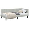 vidaXL Cornice del letto ad angolo Grigio chiaro 90 cm x 190 cm