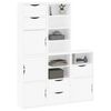 vidaXL Armadietti Laterali 5 pz ODDA Bianco 40x24x79 cm Legno di Pino