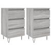 vidaXL Comodini 2pz Grigio Sonoma 40x35x69 cm in Legno Multistrato