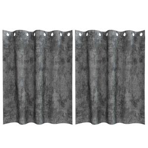 vidaXL Tende in Velluto con tende 2 pcs Grigio 140 x 140 cm Velluto