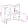 vidaXL Credenza Marrone 80 x 33 x 75 cm Legno di mango massello