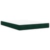 vidaXL Giroletto a Molle con Materasso Verde Scuro 160x200 cm Velluto