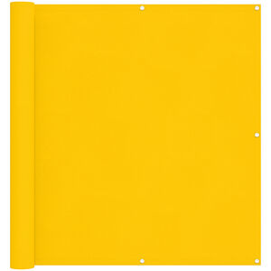 vidaXL Schermo da balcone Giallo 110 x 200 cm Tessuto Oxford