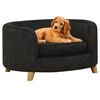 vidaXL Divano per Cani Nero 69x69x36 cm in Peluche