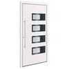 vidaXL Porta Ingresso Bianca 110x210 cm in Alluminio e PVC