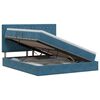 vidaXL Letto con contenitore e materasso Blu Scuro 140 x 200 cm