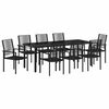 vidaXL Set da Pranzo per Giardino 9 pcs Nero