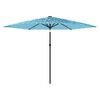 vidaXL Ombrellone Giardino con Palo in Acciaio Blu 288x288x225 cm