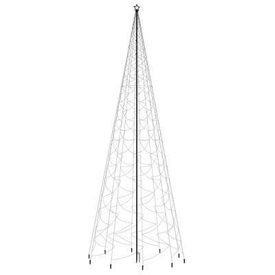 vidaXL Albero di Natale con Puntale Bianco Freddo 3000 LED 800 cm