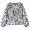 vidaXL Camicia da Bambina a Maniche Lunghe Blu Scuro 128