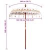 vidaXL Parasol Balinese Crema 185 x 185 x 260 cm