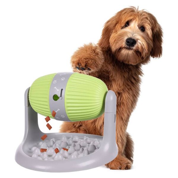 FLAMINGO Dispensatore di Spuntini per Animali Piegato Grigio e Verde