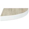 vidaXL Mensole Angolari 2pz Rovere e Bianco 25x25x3,8 cm in MDF