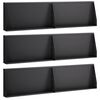 vidaXL Muro di contenimento 6 pz 80 x 12 x 30 cm Acciaio Nero