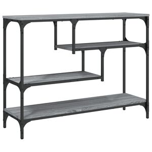 vidaXL Tavolino Consolle Grigio Sonoma 100x30x75 cm Legno Multistrato