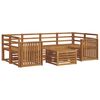 vidaXL Set divani 7 pcs Naturale Legno di Acacia Massello
