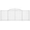 vidaXL Cesti Gabbioni ad Arco 11 pz 300x50x100/120 cm Ferro Zincato