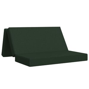 vidaXL Divano Letto Pieghevole 120 x 67 x 45 cm Verde Scuro