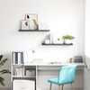 vidaXL Scaffali a Parete 2 pz Grigio Lucido 80x23,5x3,8 cm in MDF