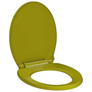 vidaXL Tavoletta WC a Chiusura Ammortizzata Verde Ovale