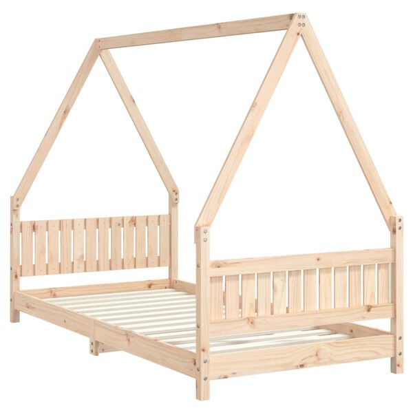 vidaXL Giroletto per Bambini 90x190 cm in Legno Massello di Pino